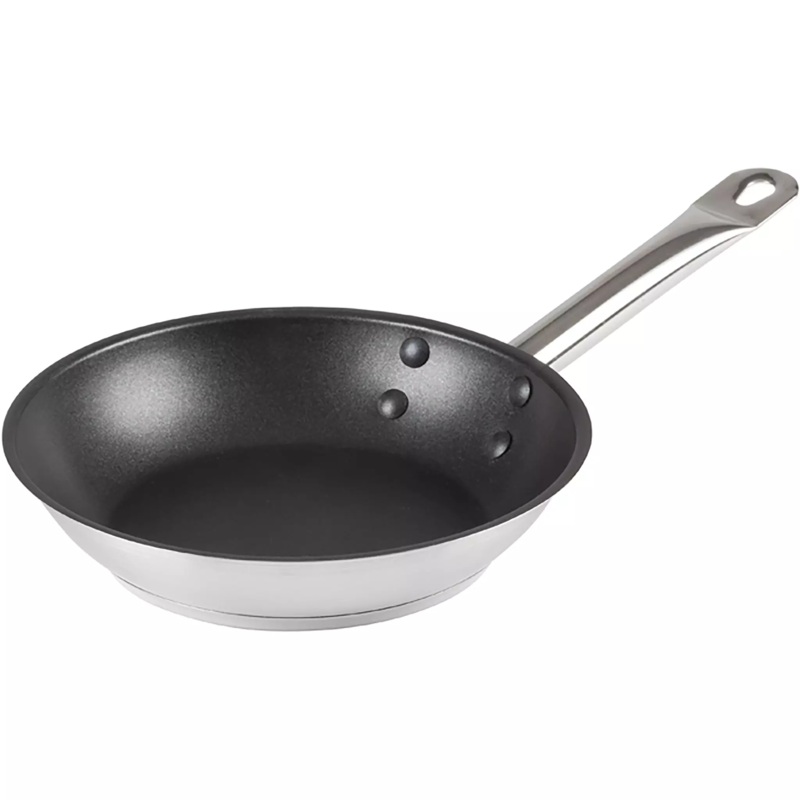 Winco SSFP Series Stainless Steel Non Stick Fry Pan - Various Sizes