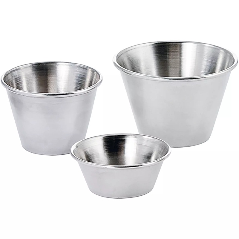 Winco Stainless Steel Condiment Cup (Pack of 12) - Various Sizes