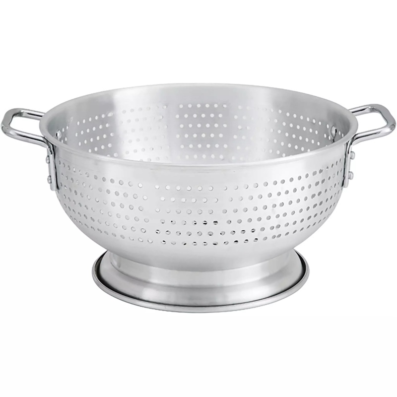 Winco Aluminum Colander With Base & Handle - Various Sizes
