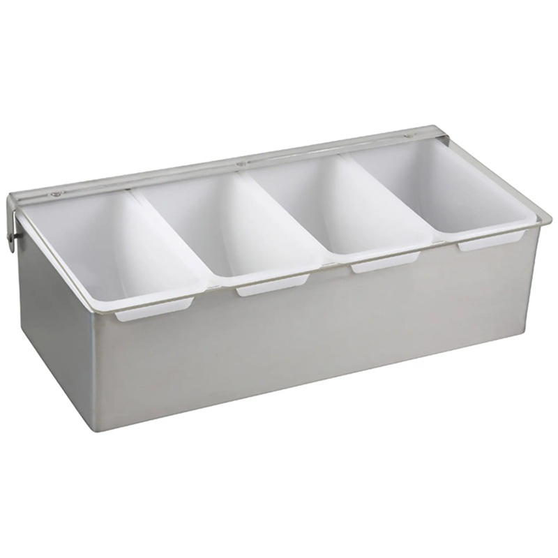Winco Condiment Holder With Stainless Steel Base - Various Sizes