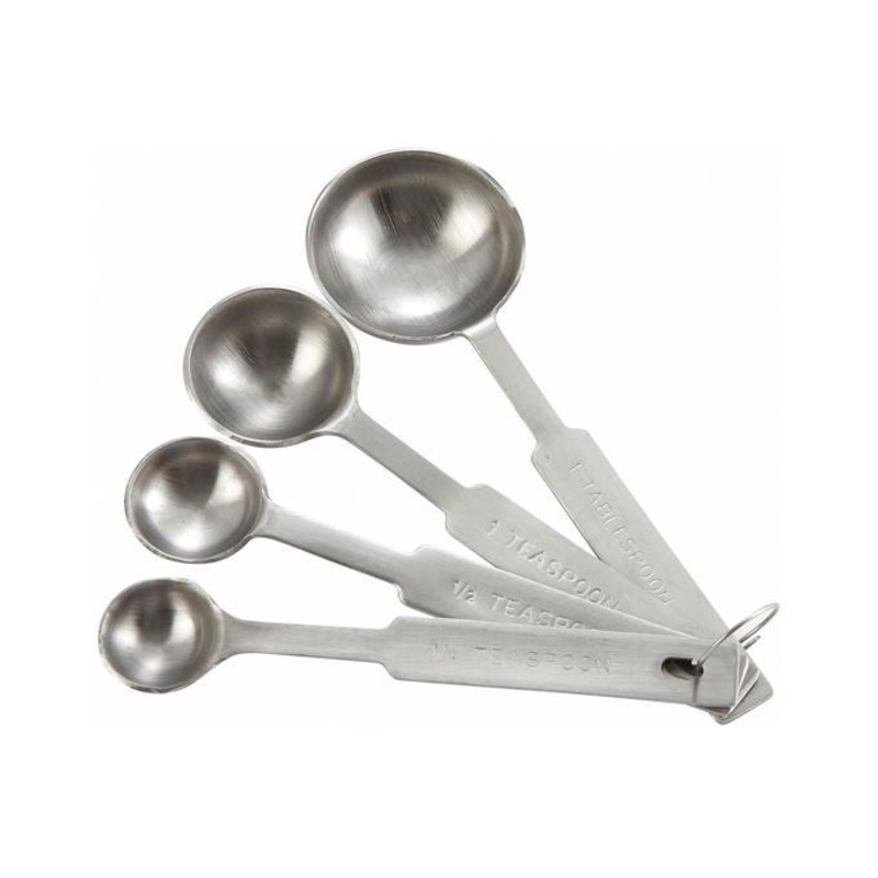Winco Deluxe Stainless Steel Measuring Spoon Set (Set of 4)