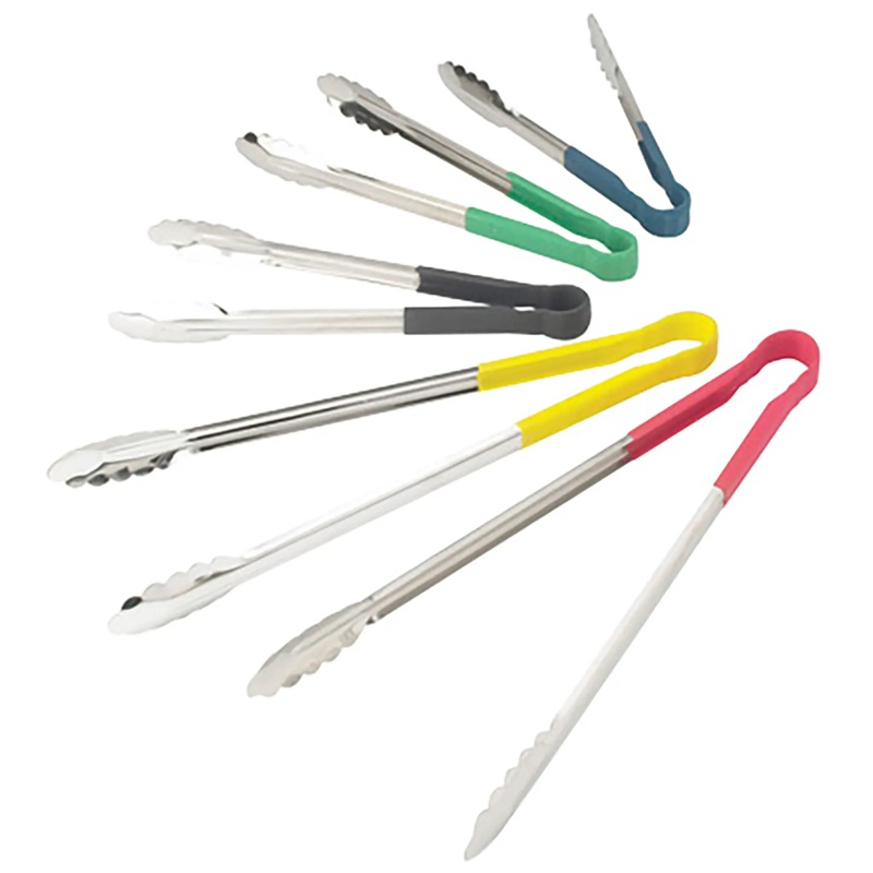 Winco Heat Resistant Heavy Duty Utility Tongs - Various Sizes/Colours