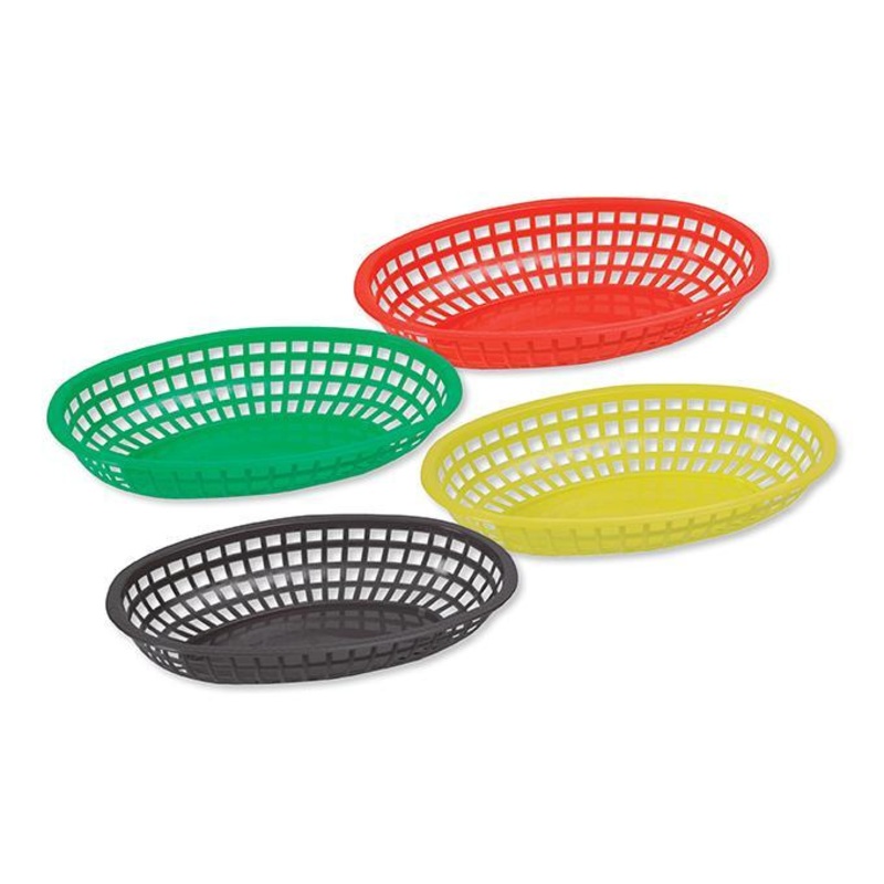 Winco Large Oval Fast Food Basket (Pack of 12)