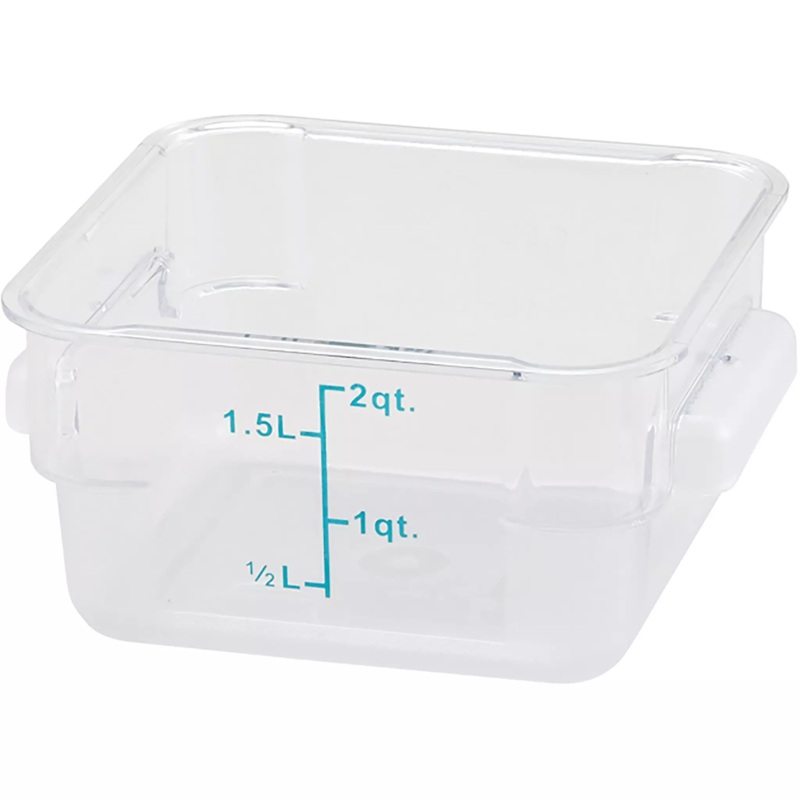 Winco PCSC Series Clear Polycarbonate Square Storage Container - Various Sizes