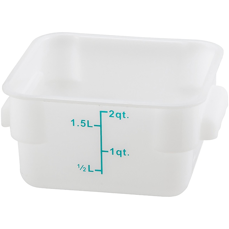 Winco PESC Series White Polypropylene Square Storage Container - Various Sizes