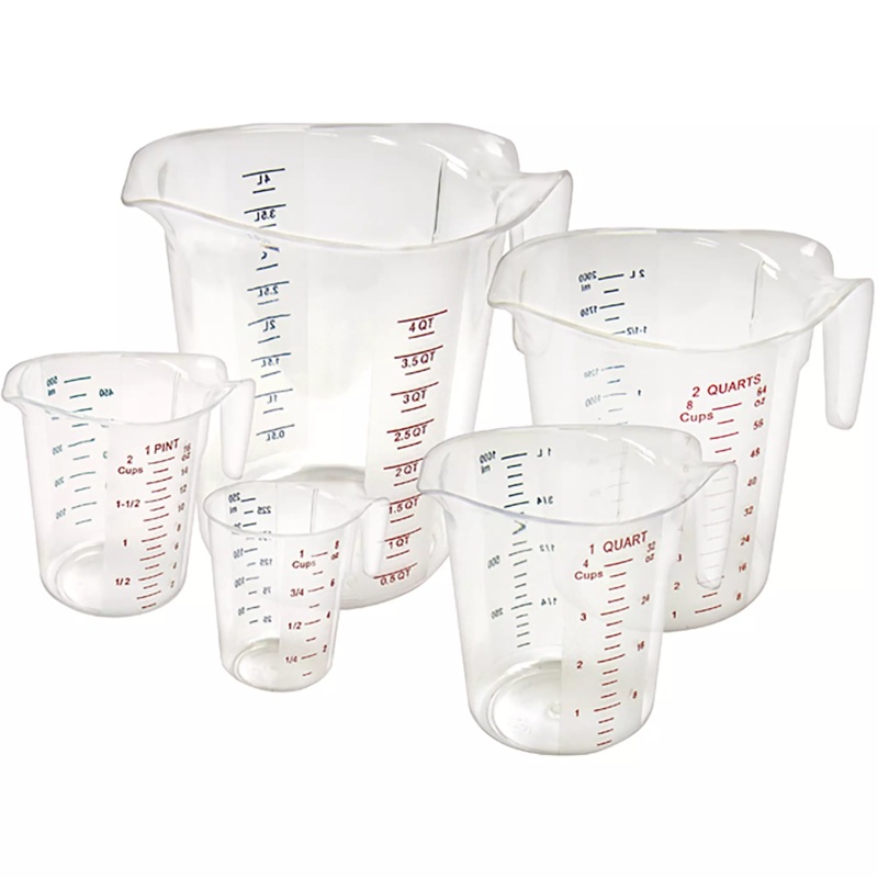Winco Polycarbonate Measuring Cup With Colour Graduations - Various Sizes