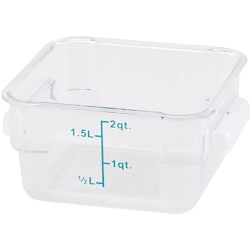 Winco PTSC Series Translucent Polypropylene Square Storage Container - Various Sizes