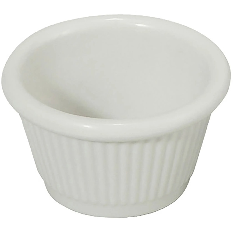 Winco White Fluted Ramekins (Pack of 12) - Various Sizes