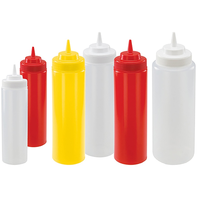 Winco Wide-Mouth Squeeze Bottles - Various Sizes/Colours