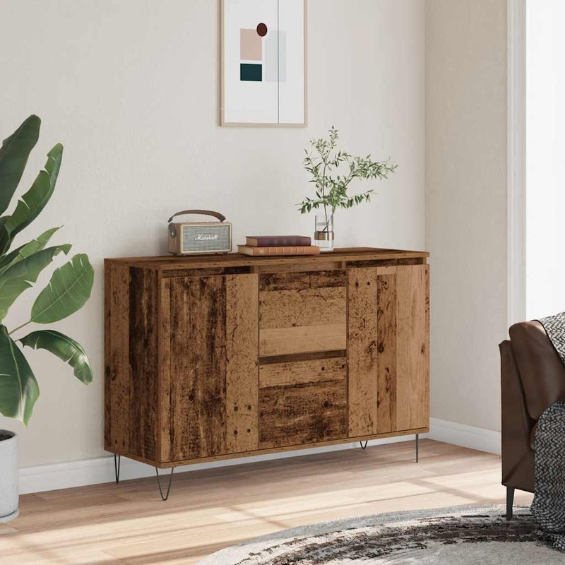 Buffet vieux bois 104x35x70 cm bois dingnierie