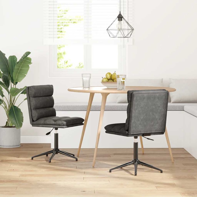 Chaises  manger lot de 2 noir similicuir
