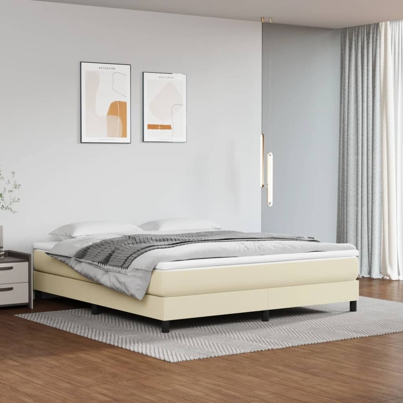 Matelas de lit  ressorts ensachs Crme 160x200x20 cm