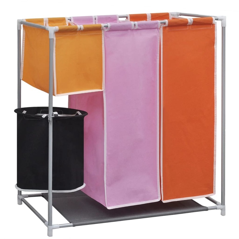 Panier  linge  3 sections avec un bac de lavage