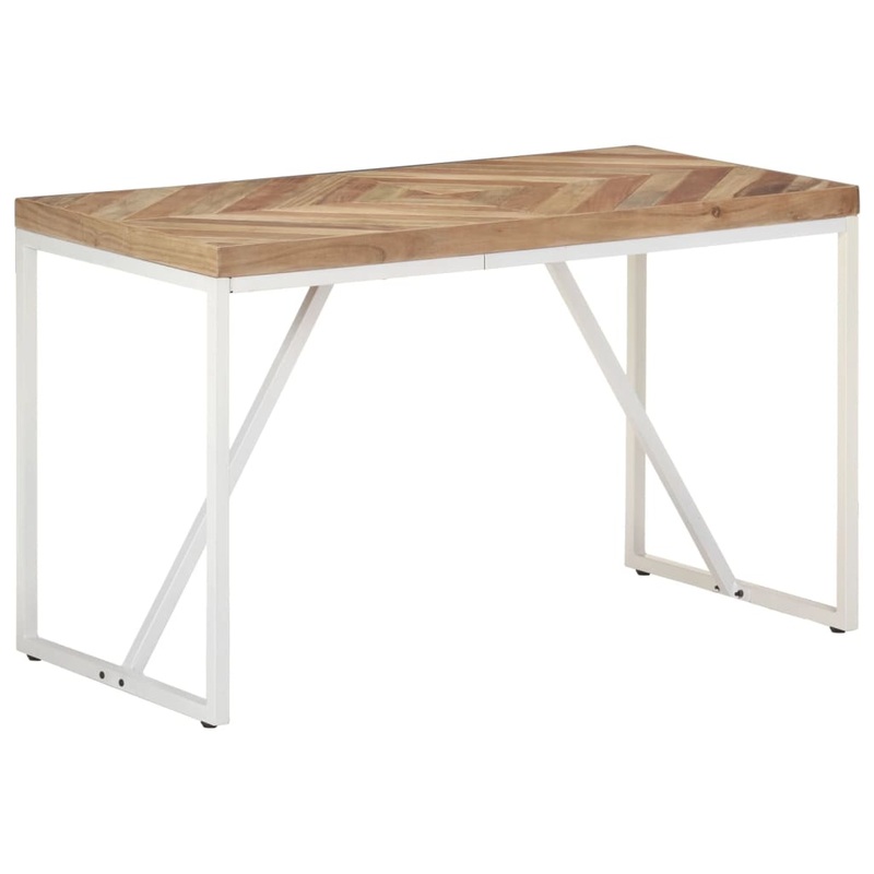 Table  manger 120x60x76 cm Bois massif d'acacia et de manguier